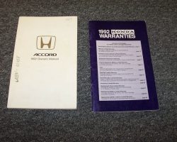 1992 Honda Accord Coupe Owner's Manual Set