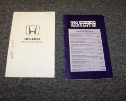 1992 Honda Accord Sedan Owner's Manual Set