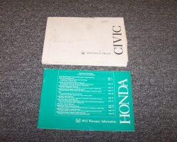 1992 Honda Civic Hatchback Owner's Manual Set