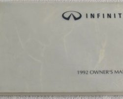 1992 Infiniti M30 Owner's Manual