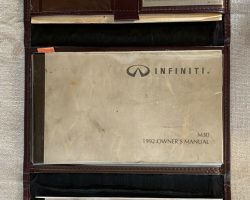1992 Infiniti M30 Owner's Manual Set