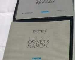 1992 Mazda Protege Owner's Manual Set