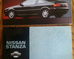 1992 Nissan Stanza Owner's Manual Set
