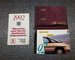 1992 Oldsmobile Silhouette Owner's Manual Set