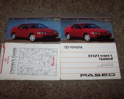 1992 Toyota Paseo Owner's Manual Set
