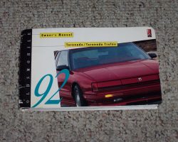 1992 Oldsmobile Toronado Trofeo Owner's Manual