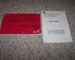 1992 Isuzu Trooper Owner's Manual Set