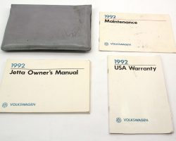 1992 Volkswagen Jetta Owner's Manual Set
