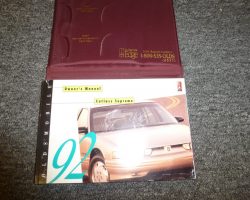 1992 Oldsmobile Cutlass Supreme Owner's Manual Set