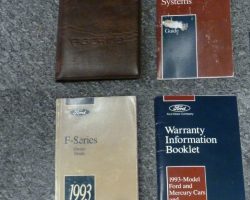 1993 Ford F Series Truck Owner Manual User Guide Set