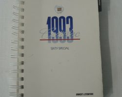 1993 Cadillac Sixty Special Owner's Manual