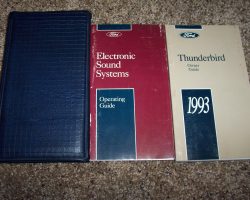 1993 Ford Thunderbird Owner's Manual Set