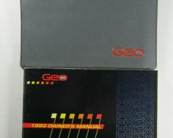 1993 Geo Prizm Owner's Manual Set
