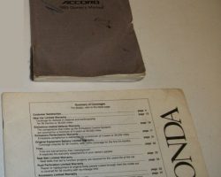 1993 Honda Accord Coupe Owner's Manual Set
