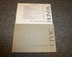 1993 Honda Civic Coupe Owner's Manual Set