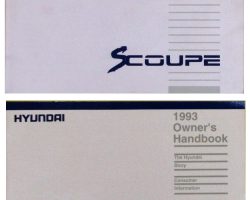 1993 Hyundai Scoupe Owner's Manual Set