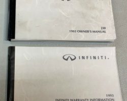 1993 Infiniti J30 Owner's Manual Set
