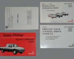 1993 Isuzu Pickup Owner's Manual Set