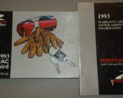 1993 Pontiac Firebird & Trans Am Owner's Manual Set