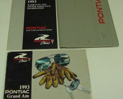 1993 Pontiac Grand Am Owner's Manual Set