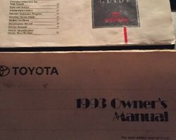 1993 Toyota Tercel Owner's Manual Set
