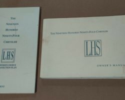 1994 Chrysler LHS Owner's Manual Set