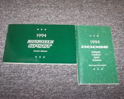 1994 Dodge Spirit Owner's Manual Set