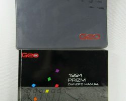1994 Geo Prizm Owner's Manual Set