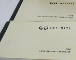 1994 Infiniti G20 Owner's Manual Set