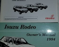1994 Isuzu Rodeo Owner's Manual Set