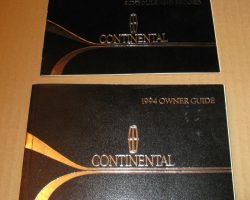 1994 Lincoln Continental Owner's Manual Set