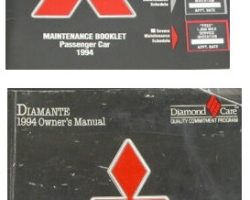 1994 Mitsubishi Diamante Owner's Manual Set