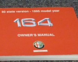 1995 Alfa Romeo 164 Owner's Manual
