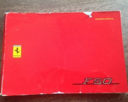 1995 Ferrari F50 Owner's Manual