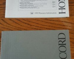 1995 Honda Accord Coupe Owner's Manual Set