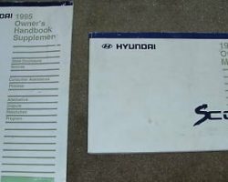 1995 Hyundai Scoupe Owner's Manual Set