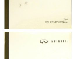 1995 Infiniti Q45 Owner's Manual Set