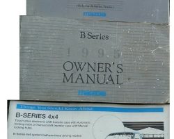 1995 Mazda B Series Pickup Truck Owner's Manual Set