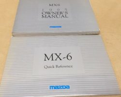 1995 Mazda MX-6 Owner's Manual Set