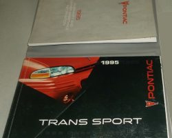 1995 Pontiac Trans Sport Owner's Manual Set