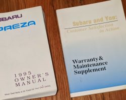 1995 Subaru Impreza Owner's Manual Set