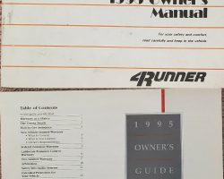 1995 Toyota 4Runner Owner's Manual Set