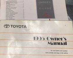 1995 Toyota Previa Owner's Manual Set