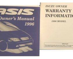 1996 Isuzu Oasis Owner's Manual Set