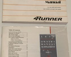 1996 Toyota 4Runner Owner's Manual Set