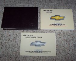 1997 Chevrolet Astro Owner's Manual Set
