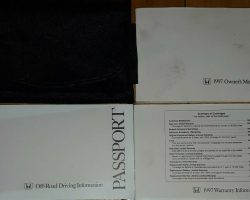 1997 Honda Passport Owner's Manual Set
