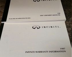1997 Infiniti I30 Owner's Manual Set
