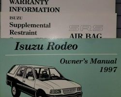 1997 Isuzu Rodeo Owner's Manual Set
