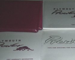 1997 Plymouth Prowler Owner's Manual Set